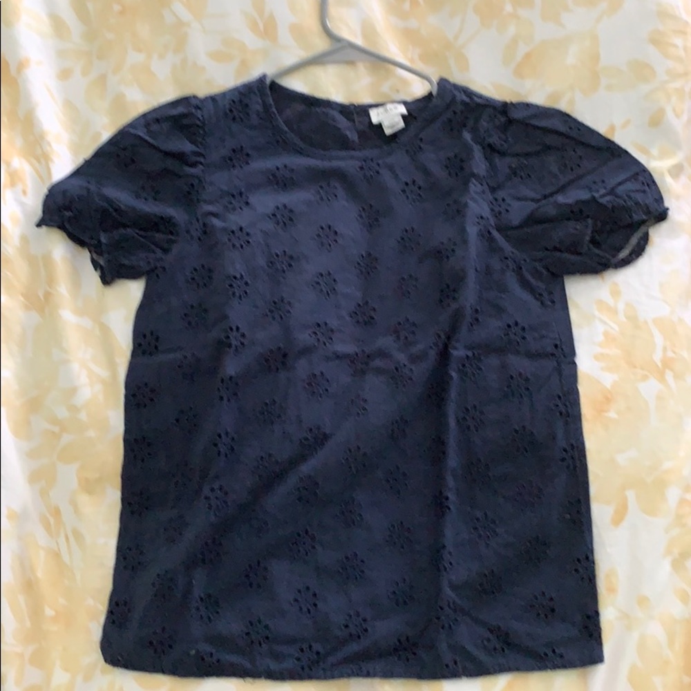 J Crew eyelet top